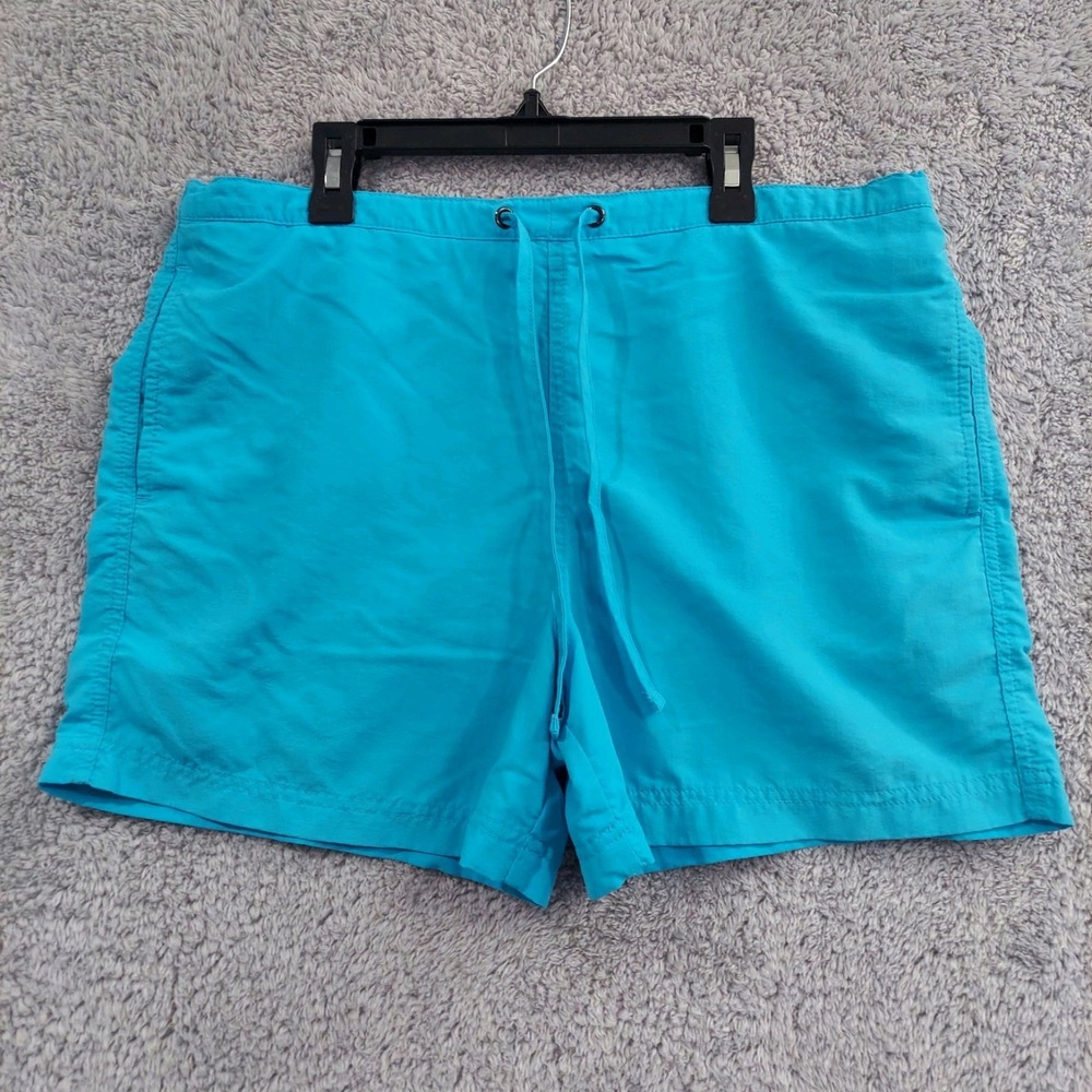 L.L.Bean Board Shorts Women's Medium Blue Supplex Nylon Mesh Lined Drawstring